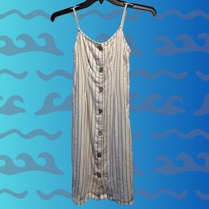 Roxy Striped Button-Down Sundress